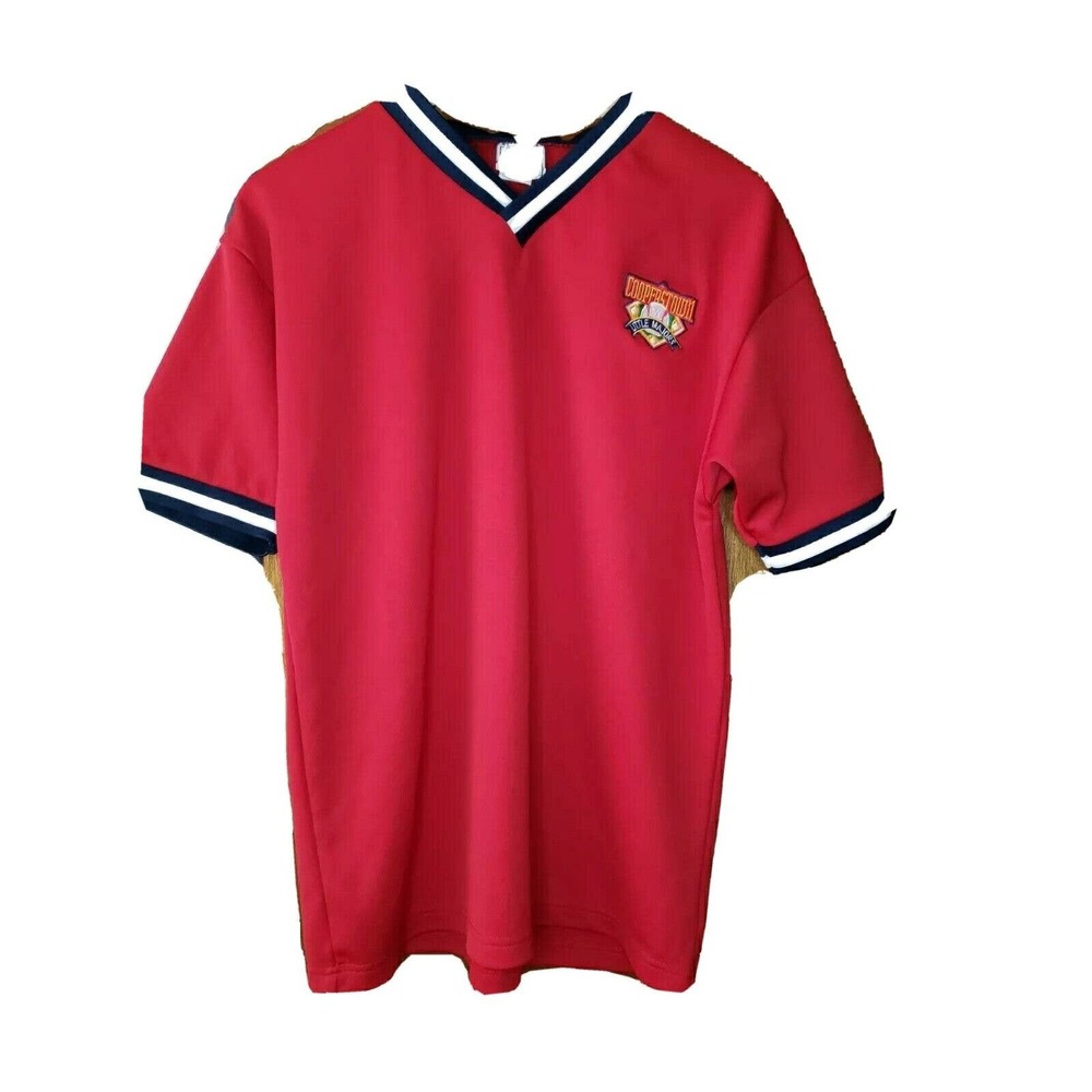 Cooperstown Dreams Park Little Majors #1 Red Adult Men's Medium Baseball Jersey